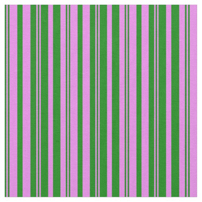 Green and Violet Coloured Stripes Fabric (Close Up)