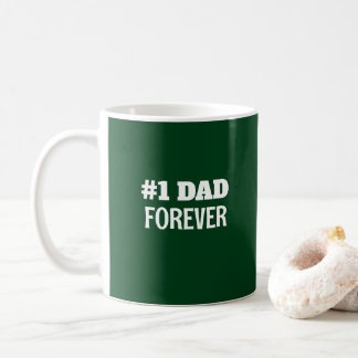 Green and White #1 Dad Forever Father's Day Gift Coffee Mug
