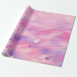 GREEN AND WHITE ABSTRACT PAINTING WRAPPING PAPER