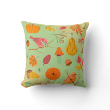 Green and white beautiful throw pillows