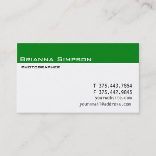 Green and white bicycle Business Card