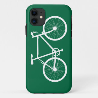 Green and White Bicycle iPhone 11 Case