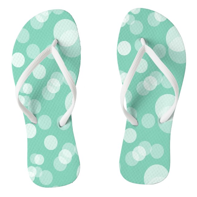 Green and White Bokeh | DIY Colour Thongs (Footbed)