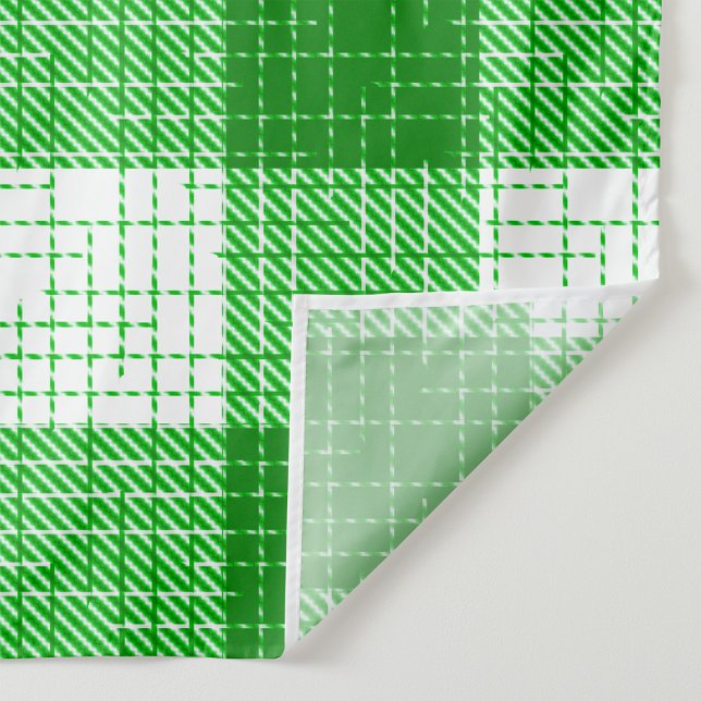 Green and White Bold Checkered Plaid Design  Fabric (Creator Uploaded)