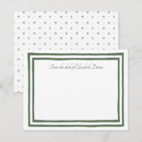 Green and White Botanical Block Print Wedding