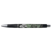 Green and White Botanical Pen