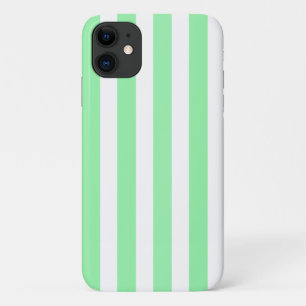 Green and white candy stripes iPhone 11 case