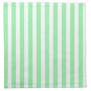 Green and white candy stripes napkin