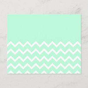 Green and White Chevron Pattern with Plain Green.