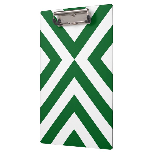 Green and White Chevrons Clipboard (Left)