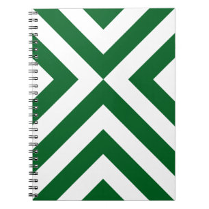Green and White Chevrons Notebook