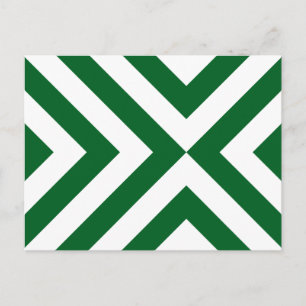 Green and White Chevrons Postcard