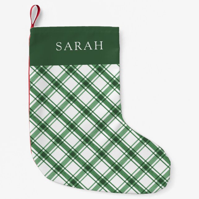 Green and White Christmas Stocking (Front)