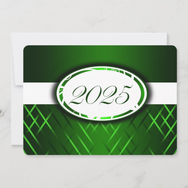 Green and White Class of 2025 Invitations (Front)