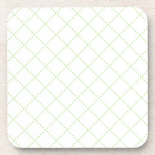 Green and white coaster