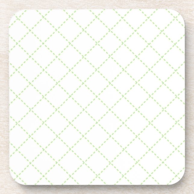 Green and white coaster (Front)