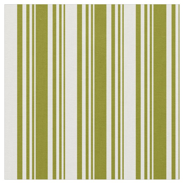 Green and White Coloured Stripes Pattern Fabric (Close Up)