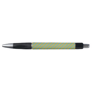 Green and white five stripe pattern with yellow