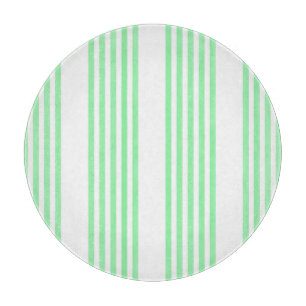 Green and white five stripes pattern cutting board