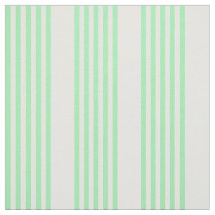 Green and white five stripes pattern fabric