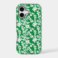 Green And White Floral Repeating Pattern