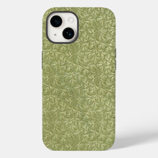 Green and White  Floral Swirls Case-Mate iPhone 14 Case