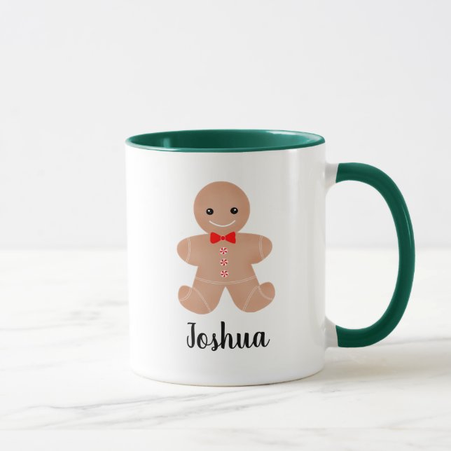 Green and White Gingerbread Mug (Right)