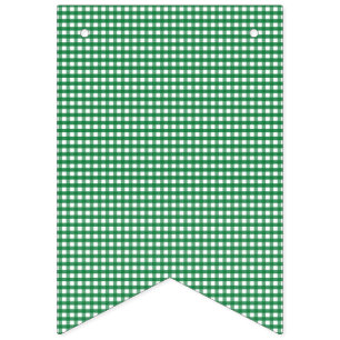 Green and White Gingham. Bunting