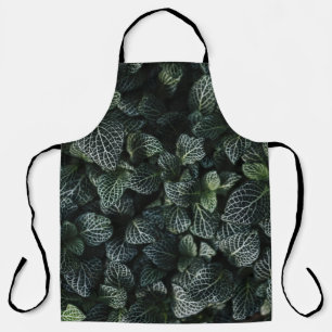 GREEN AND WHITE LEAF PLANT APRON