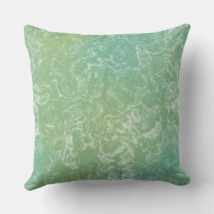 green and white Marble abstract Cushion