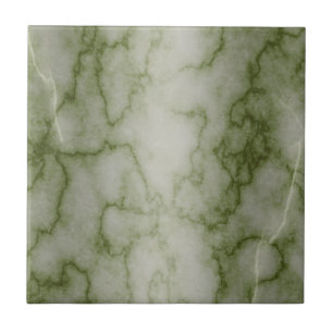 Green and White Marble Ceramic Tile