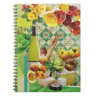 Green and White Mexican Tile Journal