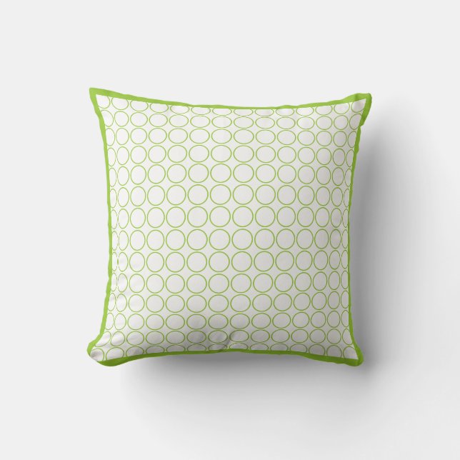 green and white  modern  pillow (Front)