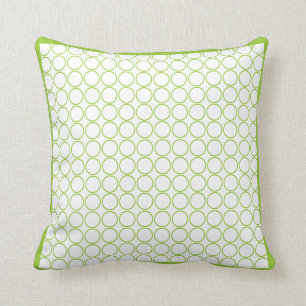 green and white modern pillow