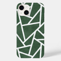 Green and white mosaic pattern