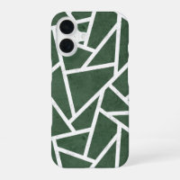 Green and white mosaic pattern
