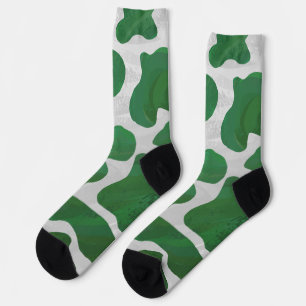 Green and White Pattern Socks