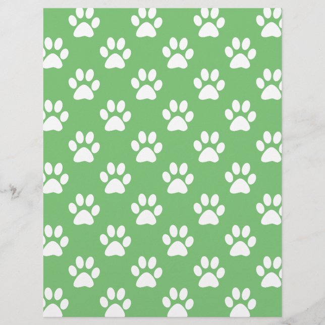 Green and white paws pattern (Front)