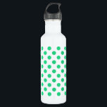 Green and white polka dots 710 ml water bottle<br><div class="desc">Green and white polka dots</div>