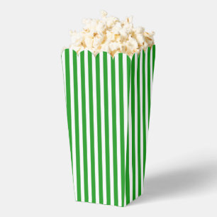 Green And White Popcorn Favour Box