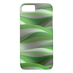 green and white shadowed wave pattern iPhone 8/7 case