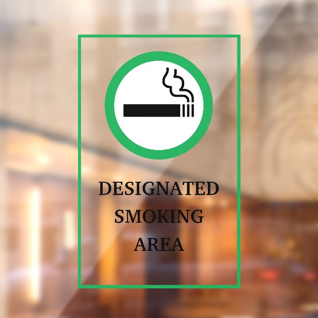 Green and White Smoking Area Metal A-Frame (Sheet 2)