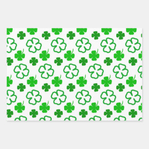 Green and White St Patrick’s Day Wrapping Paper