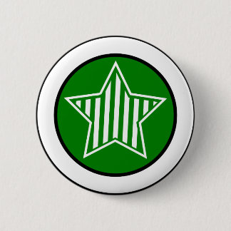 Green and White Star Button