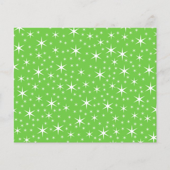 Green and White Star Pattern. (Front)