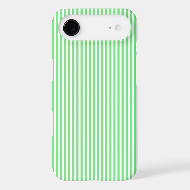 Green and White Stripes Case-Mate iPhone Case (Back)