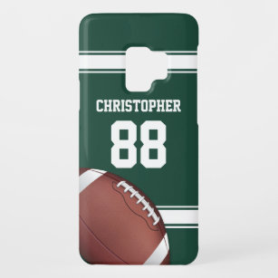 Green and White Stripes Jersey Grid Iron Football Case-Mate Samsung Galaxy S9 Case