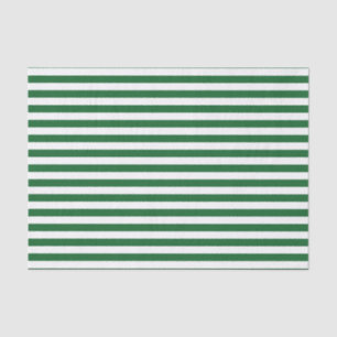Green and White Stripes Tissue Paper