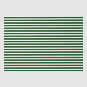Green and White Stripes Tissue Paper