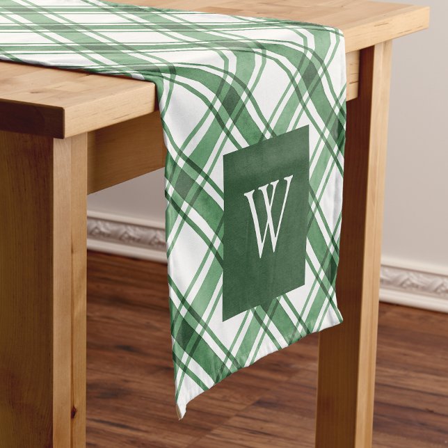 Green and White Table Runner (Green and White Table Runner
)
